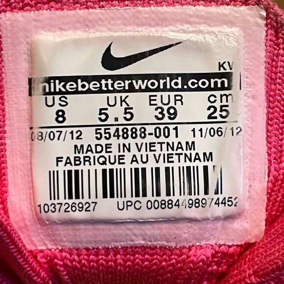 Nike Free Flyknit One Running Shoes Sneakers Grey Pink Athletic Mesh Upper 8 - Picture 9 of 9